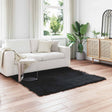 Vidaxl tapijt van imitatie tafalla zwart 120 x 120 cm polyester