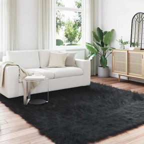 Vidaxl tapijt van imitatie tafalla zwart 200 x 200 cm polyester