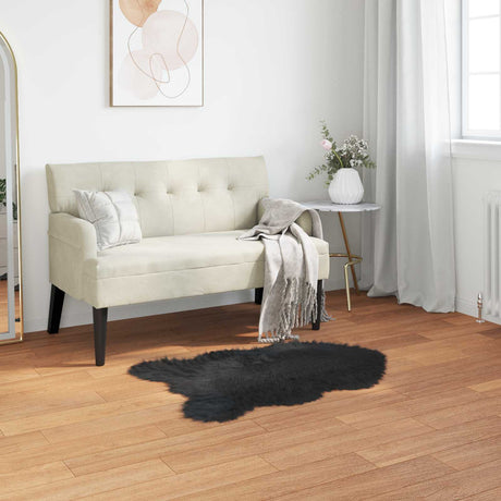 Vidaxl tapijt van imitatie tafalla zwart 80 x 120 cm polyester