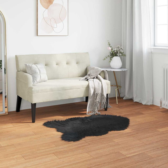 Vidaxl tapijt van imitatie tafalla zwart 80 x 120 cm polyester