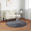 Vidaxl tapijt van imitatie tafalla antracietkleurig ø 80 cm polyester