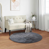 Vidaxl tapijt van imitatie tafalla antracietkleurig ø 80 cm polyester