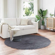 Vidaxl tapijt van imitatie tafalla antracietkleurig ø 160 cm polyester