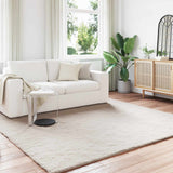 Vidaxl antislip vloerkleed van imitatie konijnenbont olite beige