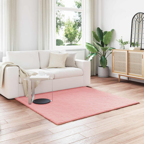 Vidaxl antislip vloerkleed van imitatie konijnenbont olite roze