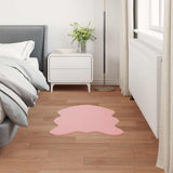 Vidaxl antislip vloerkleed van imitatie konijnenbont olite roze