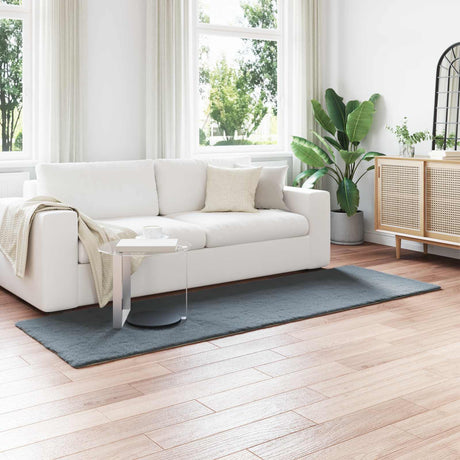 Vidaxl antislip vloerkleed van imitatie konijnenbont olite 80 x 250 cm