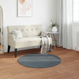 Vidaxl antislip vloerkleed van imitatie konijnenbont olite ø 100 cm