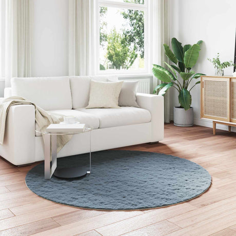 Vidaxl antislip vloerkleed van imitatie konijnenbont olite ø 200 cm