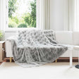 Vidaxl antislip deken van imitatie konijnenbont olite grijs polyester