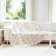 Vidaxl antislip deken van imitatie konijnenbont olite wit 220 x 240 cm