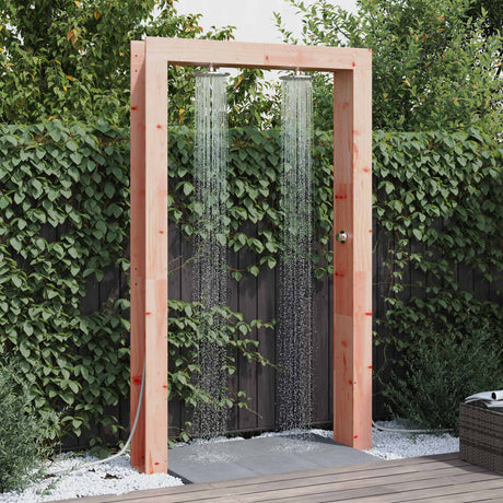 Vidaxl buitendouche 226 cm massief douglas hout en roestvrij staal