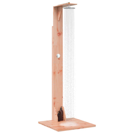 Vidaxl buitendouche 214,5 cm massief douglas hout en roestvrij staal