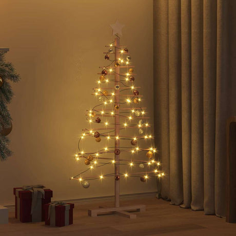 Vidaxl houten kerstboom bruin 125 cm bamboe
