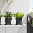 Vidaxl ronde bloempot 24 st zwart ø 19 x 16 cm kunststof