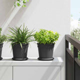 Vidaxl ronde bloempot 24 st zwart ø 19 x 16 cm kunststof