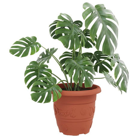 Vidaxl ronde bloempot 6 st baksteenrood ø 30 x 25 cm kunststof