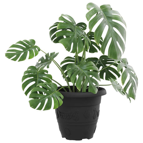 Vidaxl ronde bloempot 6 st zwart ø 22 x 18 cm kunststof