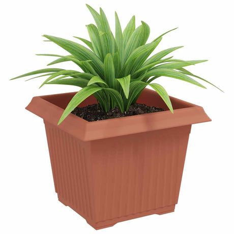 Vidaxl vierkante bloempot 6 st baksteenrood 23 x 23 x 17,5 cm