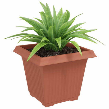 Vidaxl vierkante bloempot 6 st baksteenrood 38 x 38 x 30 cm kunststof