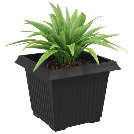 Vidaxl vierkante bloempot 6 st zwart 23 x 23 x 17,5 cm kunststof