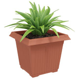Vidaxl vierkante bloempot 24 st baksteenrood 28,5 x 28,5 x 22 cm