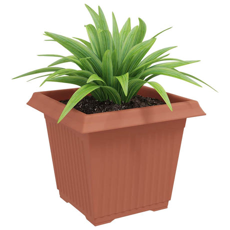 Vidaxl vierkante bloempot 24 st baksteenrood 28,5 x 28,5 x 22 cm