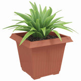 Vidaxl vierkante bloempot 24 st baksteenrood 43 x 43 x 33,5 cm