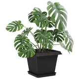 Vidaxl vierkante bloemenschotel 24 st zwart 25,5 x 25,5 x 2,5 cm
