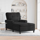 Vidaxl chaise lounge zwart fluweel 91 x 157 x 91 cm