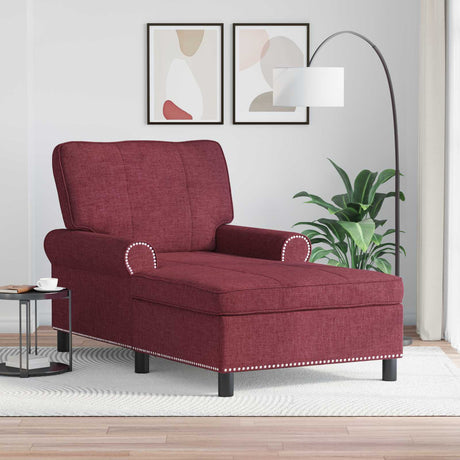 Vidaxl chaise lounge wijnrood stof 91 x 157 x 91 cm