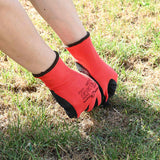 Vidaxl werkhandschoenen 24 st rood en zwart 10 xl latexcoating