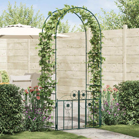 Vidaxl tuin boog groen 102 x 50 x 218 cm staal