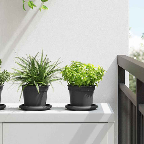 Vidaxl plantenpotten 6 st zwart kunststof