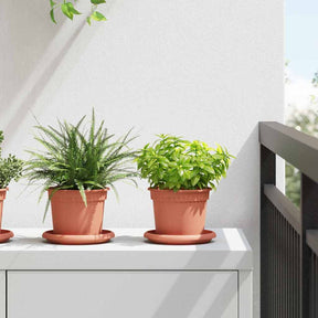 Vidaxl plantenpotten 24 st baksteenrood kunststof