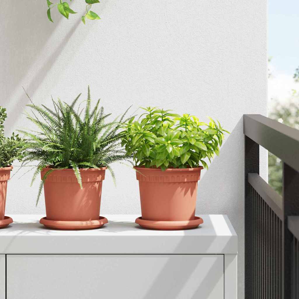 Vidaxl plantenpotten 24 st baksteenrood kunststof