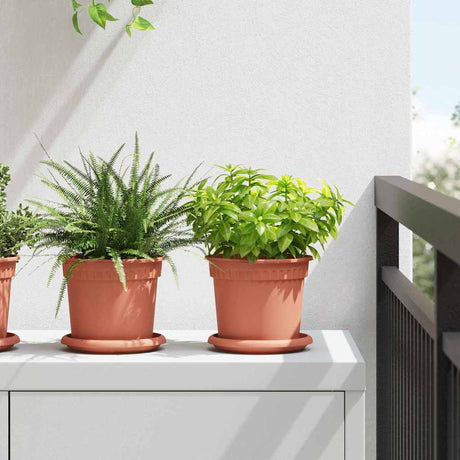 Vidaxl plantenpotten 24 st baksteenrood kunststof