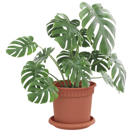 Vidaxl plantenpotten 24 st baksteenrood kunststof