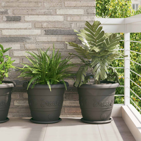 Vidaxl plantenpotten 6 st zwart ø 39 x 32 cm kunststof