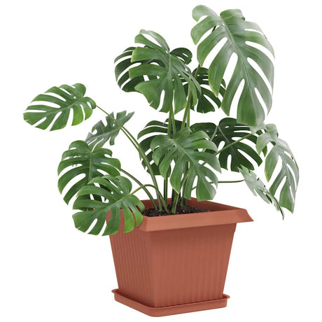 Vidaxl plantenpotten 6 st baksteenrood kunststof