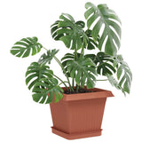 Vidaxl plantenpotten 24 st baksteenrood kunststof