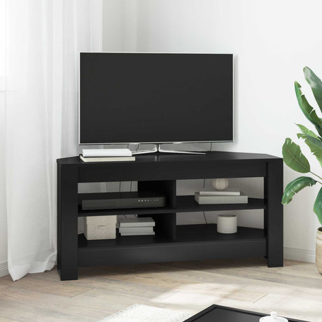 Vidaxl hoektvkast 102 x 41 x 50 cm zwart bewerkt hout