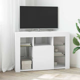 Vidaxl hoek led tv kast 100x40x68cm wit bewerkt hout