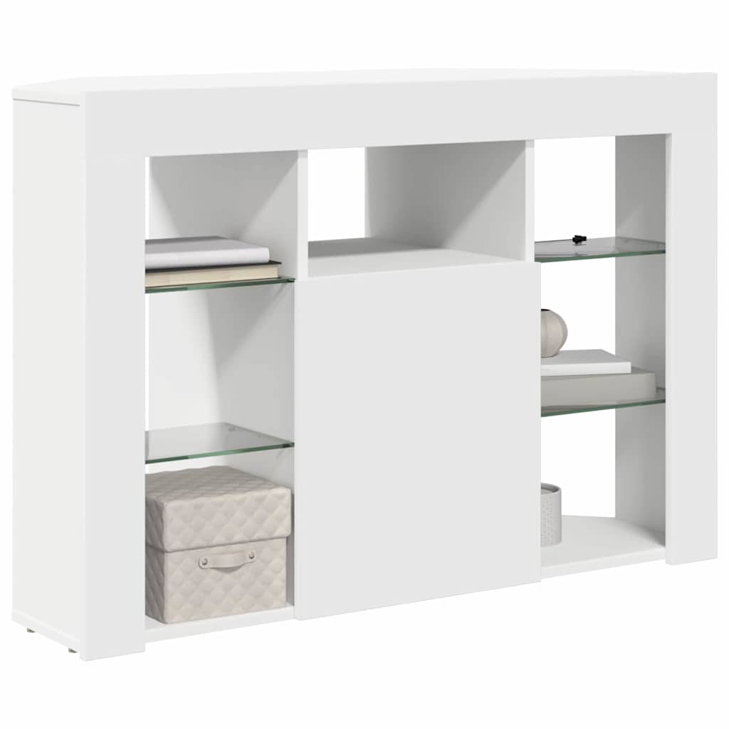 Vidaxl hoek led tv kast 100x40x68cm wit bewerkt hout