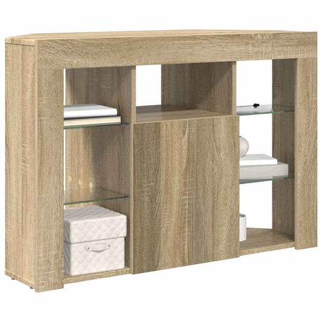 Vidaxl hoek led tv kast 100x40x68cm sonoma eiken bewerkt hout