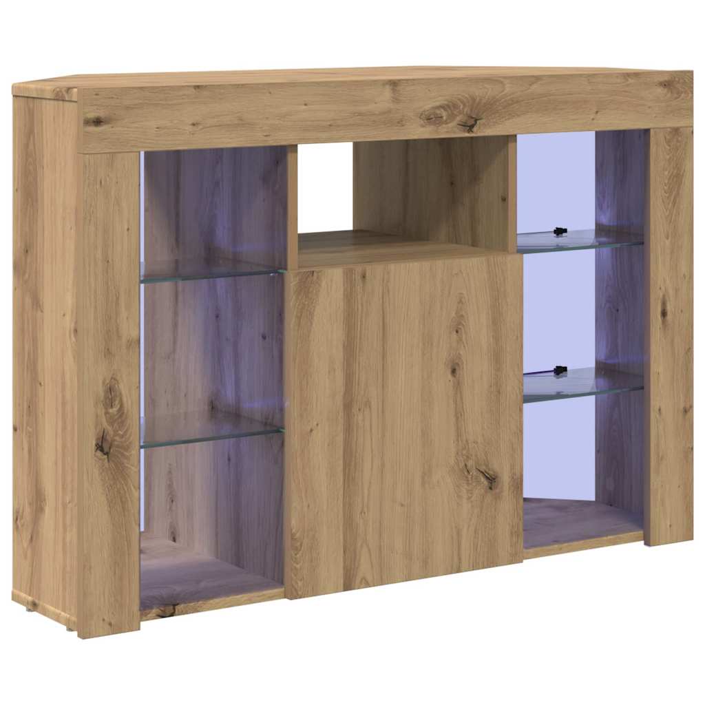 Vidaxl hoek led tv kast 100x40x68cm artisan eiken bewerkt hout