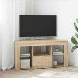 Vidaxl hoek led tv kast 100 x 40 x 50 cm sonoma eiken bewerkt hout