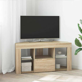 Vidaxl hoek led tv kast 100 x 40 x 50 cm sonoma eiken bewerkt hout