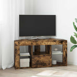 Vidaxl hoek led tv kast 100 x 40 x 50 cm gerookt eiken bewerkt hout