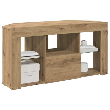 Vidaxl hoek led tv kast 100 x 40 x 50 cm artisan eiken bewerkt hout